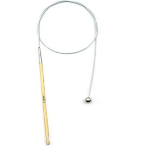 Bamboo Tunisian Crochet Hook with Steel Cable,32-Inch Length